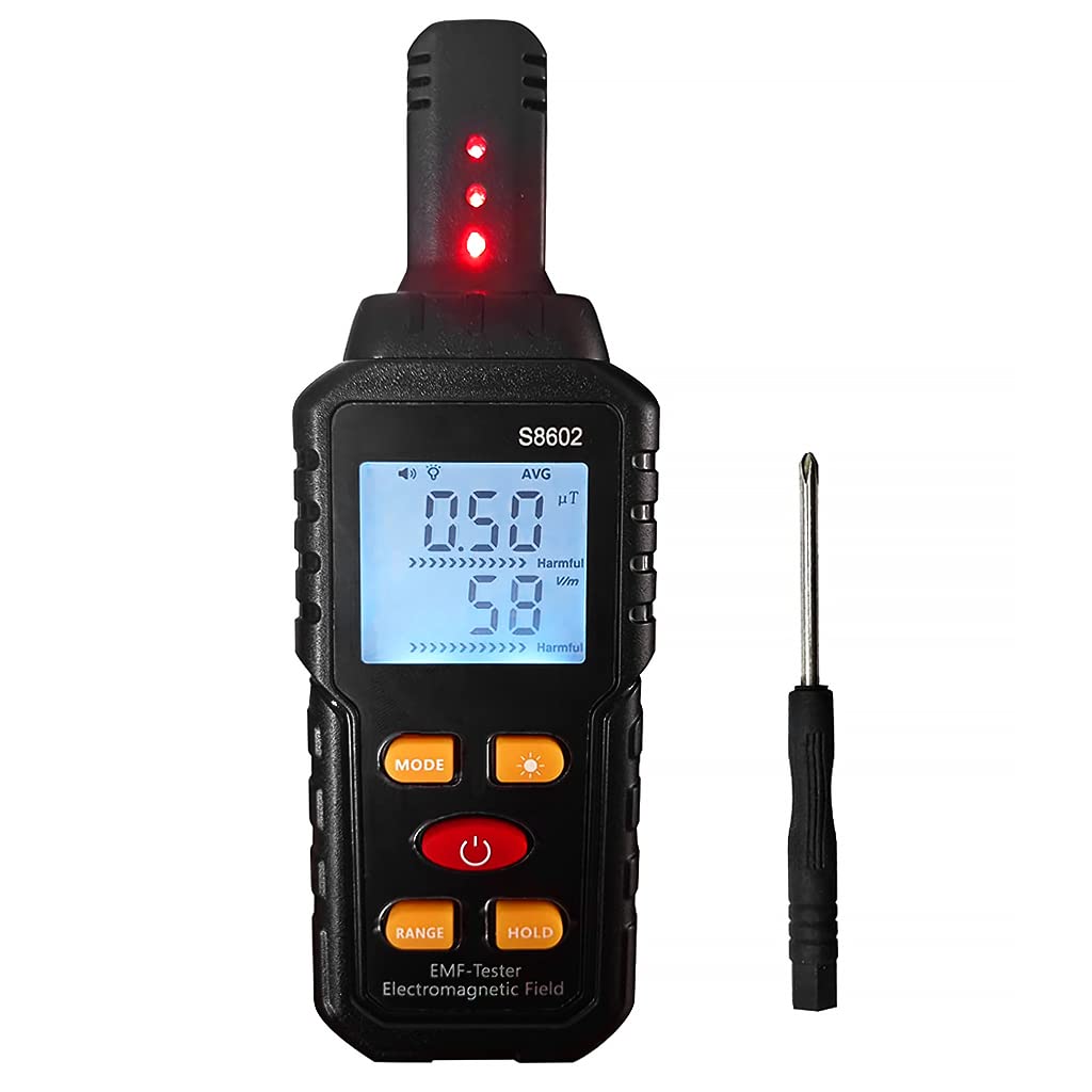 Serplex EMF Meter 5HZ-3.5G, EMF Detector Digital LCD Backlight Display for Electromagnetic Field, Temperature Detector for EMF Inspections Electromagnetic Radiation Detector with Sound Light Alarm Serplex EMF Meter 5HZ-3.5G, EMF Detector Digital LCD Backlight Display for Electromagnetic Field, Temperature Detector for EMF Inspections Electromagnetic Radiation Detector with Sound Light Alarm